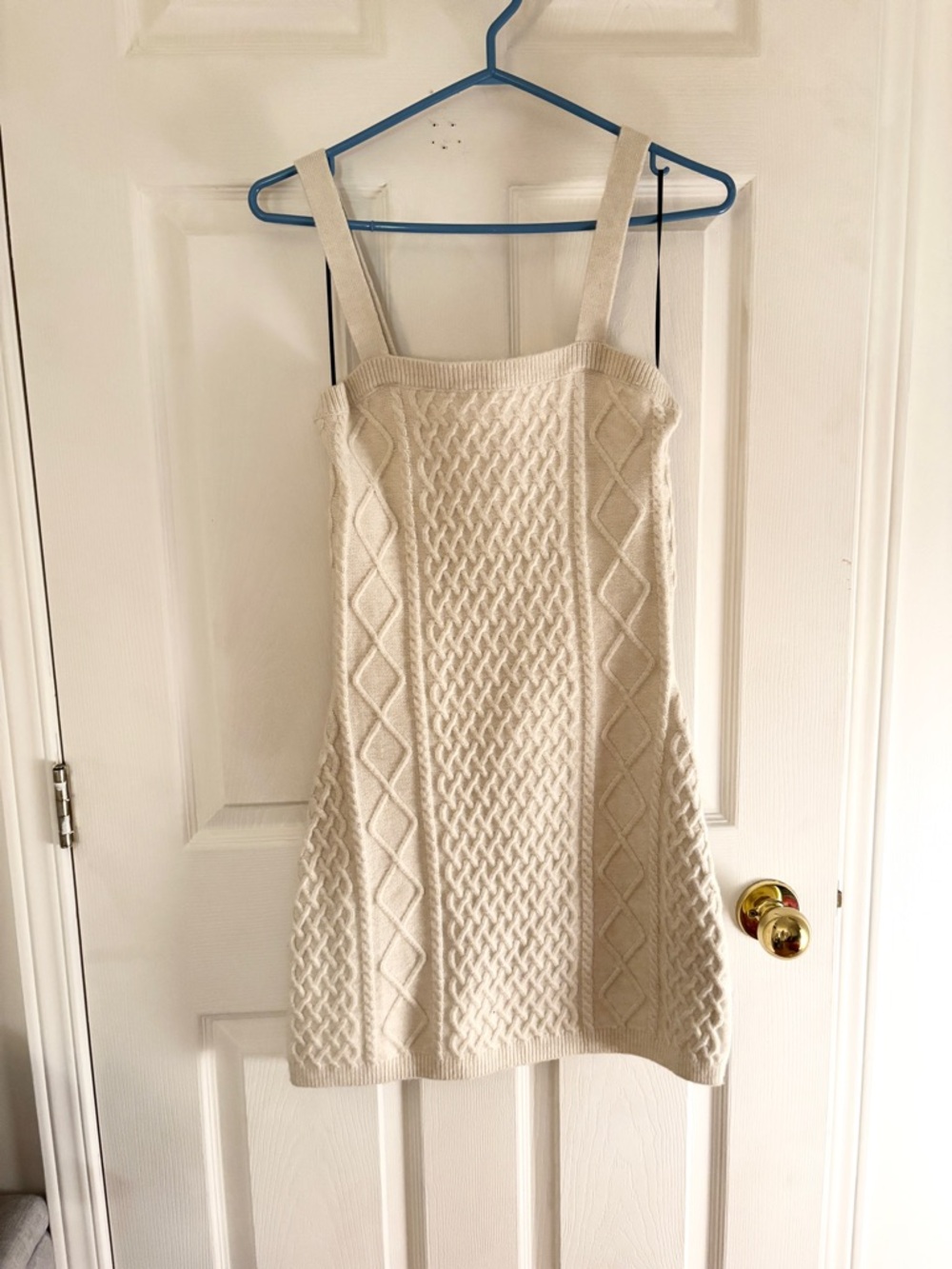 H&M Cream Cable Knit Mini Dress